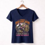 Proud Dirt Bike Mom 2 Womens V Neck.jpg