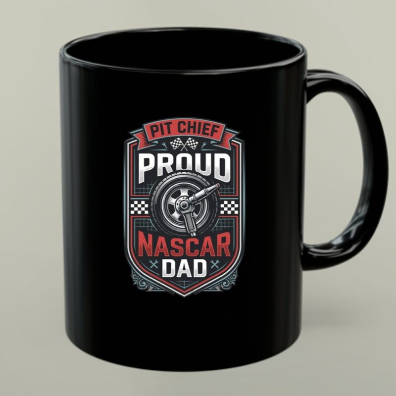 Proud Nascar Dad Pit Chiefs Flag Checkered 1 mug.jpg