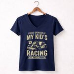 Proud Sponsor Of My Kids Racing Full Throttle Support 2 Womens V Neck.jpg