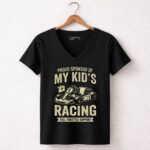 Proud Sponsor Of My Kids Racing Full Throttle Support 4 Womens V Neck.jpg