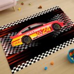 Race Car 24 Checkered Flag Rectangle Rug 2.jpg