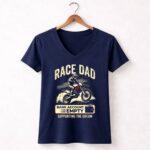 Race Dad Bank Account Empty Supporting The Dream 2 Womens V Neck.jpg