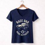 Race Dad Mode Activated Car 2 Womens V Neck.jpg