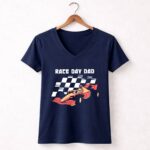 Race Day Dad F1 Matching Fathers Day 2 Womens V Neck.jpg