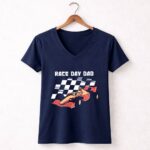 Race Day Dad F1 Matching Fathers Day 5 Womens V Neck.jpg