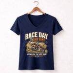 Race Day Dirt Bike 2 Womens V Neck.jpg