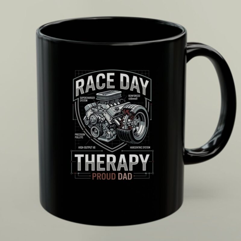 Race Day Therapy Proud Dad 1 mug.jpg