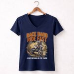 Race Hard Ride Fast 2 Womens V Neck.jpg
