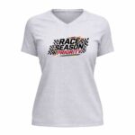 Race Season Priority Funny Racing 4 Womens V Neck.jpg