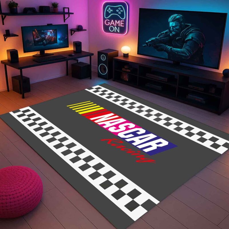 Race Track Nascar Racing Rectangle Rug 1.jpg