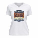 Raised On Racing Dad Formula Vintage 2 Womens V Neck.jpg