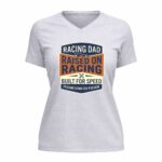 Raised On Racing Dad Formula Vintage 4 Womens V Neck.jpg