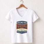 Raised On Racing Dad Formula Vintage 5 Womens V Neck.jpg