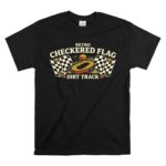 Retro Checkered Flag Dirt Track 1 T Shirt.jpg