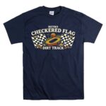 Retro Checkered Flag Dirt Track 5 T Shirt.jpg