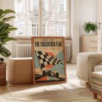 Retro Checkered Flag Motorsport Wall Art 3.jpg