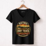 Retro Dirt Track Racing 4 Womens V Neck.jpg