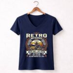 Retro Motocross Sunset 2 Womens V Neck.jpg