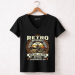 Retro Motocross Sunset 4 Womens V Neck.jpg