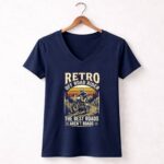 Retro Off Road Rider 2 Womens V Neck.jpg