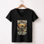 Retro Off Road Rider 4 Womens V Neck.jpg