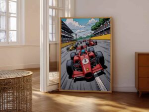 Retro Racing Car Vibrant Formula Wall Art 1.jpg