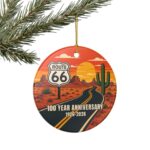 Route 66 100th Anniversary 1926 2026 Ceramic Ornament 3.jpg