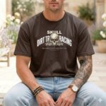 Skull Dirt Track Racing Comfort Colors T Shirt 1.jpg