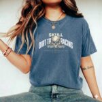 Skull Dirt Track Racing Comfort Colors T Shirt 2.jpg