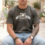 Skull Dirt Track Racing Comfort Colors T Shirt 4.jpg