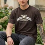 Skull Dirt Track Racing Comfort Colors T Shirt 5.jpg