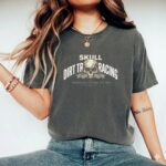 Skull Dirt Track Racing Comfort Colors T Shirt 7.jpg