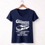 Some Grandpas Play Bingo Real Grandpas Drive Race Cars 2 Womens V Neck.jpg