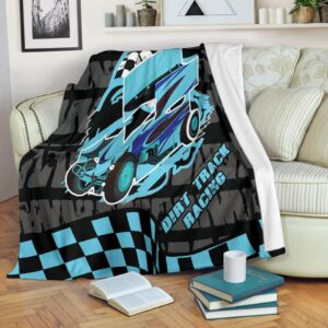 Sprint Car Racing Blanket Carolina Blue 1.jpg
