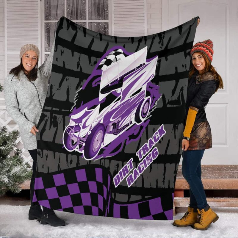 Sprint Car Racing Blanket Purple 1.jpg