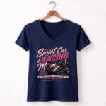 Sprint Car Racing Mom Funny Race Mom 2 Womens V Neck.jpg