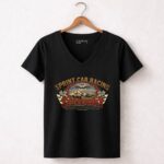 Sprint Car Vintage Racing Speedway 4 Womens V Neck.jpg