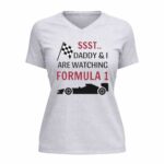 Sst Daddy I Are Watching Formula 1 Checkered 4 Womens V Neck.jpg