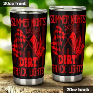 Summer Nights And Dirt Track Lights Red Tumbler 1.jpg