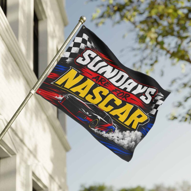 Sundays Are For Stock Car Racing House Flag 1.jpg
