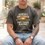 Sunset Dirt Track Racing Comfort Colors T Shirt 4.jpg