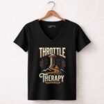 Throttle Therapy Dirt Bike 4 Womens V Neck.jpg