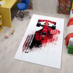 Tire Track Race Car Themed Formula One Rectangle Rug 1.jpg
