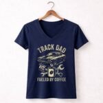 Track Dad Fueled By Coffee 2 Womens V Neck.jpg