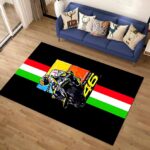 Valentino Rossi 46 Motorcycle Racing Italian Flag Rectangle Rug 1.jpg