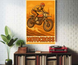 Vintage 1970s Motocross Racing Wall Art 1.jpg