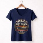 Vintage Dirt Track Racing 2 Womens V Neck.jpg