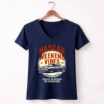 Vintage Nascar Weekend Vibes Fueling The Passion For Generation 2 Womens V Neck.jpg