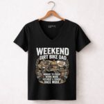 Weekend Dirt Bike Dad 4 Womens V Neck.jpg