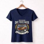 Weekend Dirt Track Racer 2 Womens V Neck.jpg